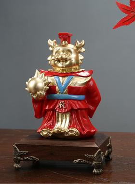 蛇工艺品摆件十二生肖蛇年办公室创意文创装饰品乔迁新居国潮新年