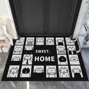 卡通创意丝圈地垫可裁剪PVC耐脏耐磨除尘脚垫家用防滑入户门地垫