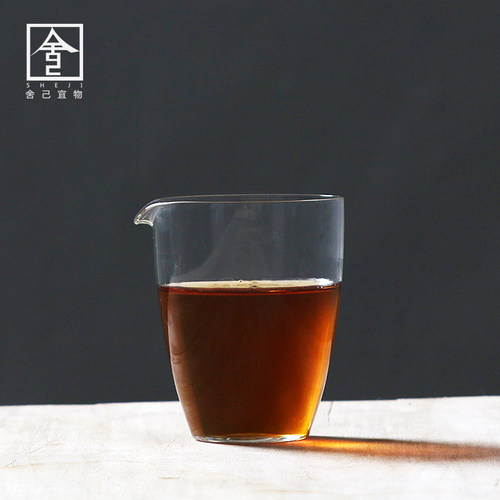 舍己玻璃公道杯茶海大号耐热简约分茶器透明公杯功夫X茶具茶道配