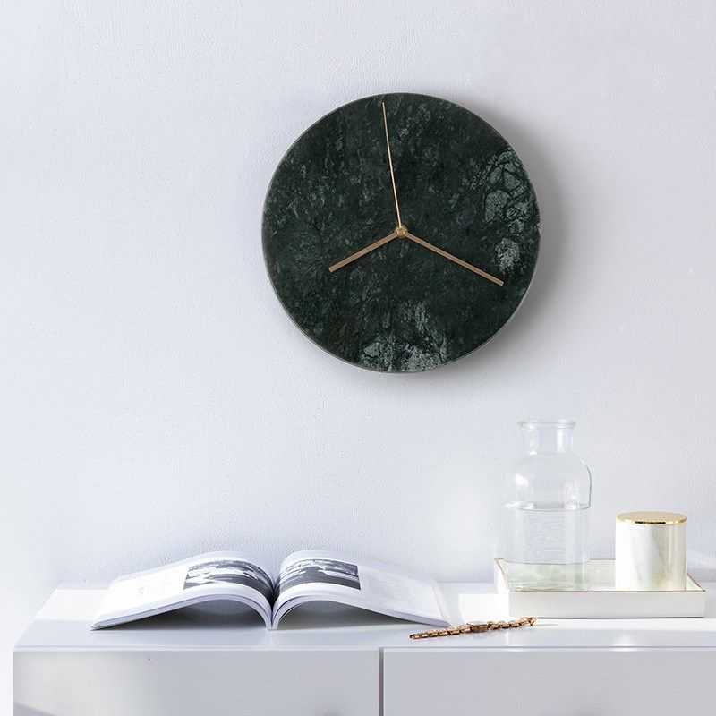 北欧大理石挂钟 客厅创意静音时钟现代简约家用圆形卧室挂墙钟表,家居饰品,挂钟,淘宝优惠券,粉丝福利购,淘宝优惠卷