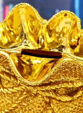 大号金钱袋存钱罐摆件客厅v酒柜实用招财装饰品聚宝盆创意开业礼
