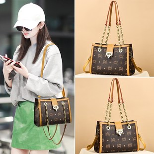 2025夏季新款时尚单肩包女包百搭斜挎包大包包女大气手拿包链条包