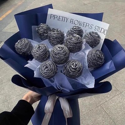 搞笑创意b钢丝球花束生日礼物成品毕业送男友老公男生男士教师节