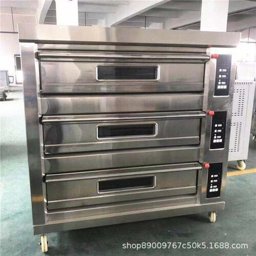 电脑燃气烤箱商用三层九盘大型烘烤G炉烤鸡披萨蛋糕摆摊煤气烤炉