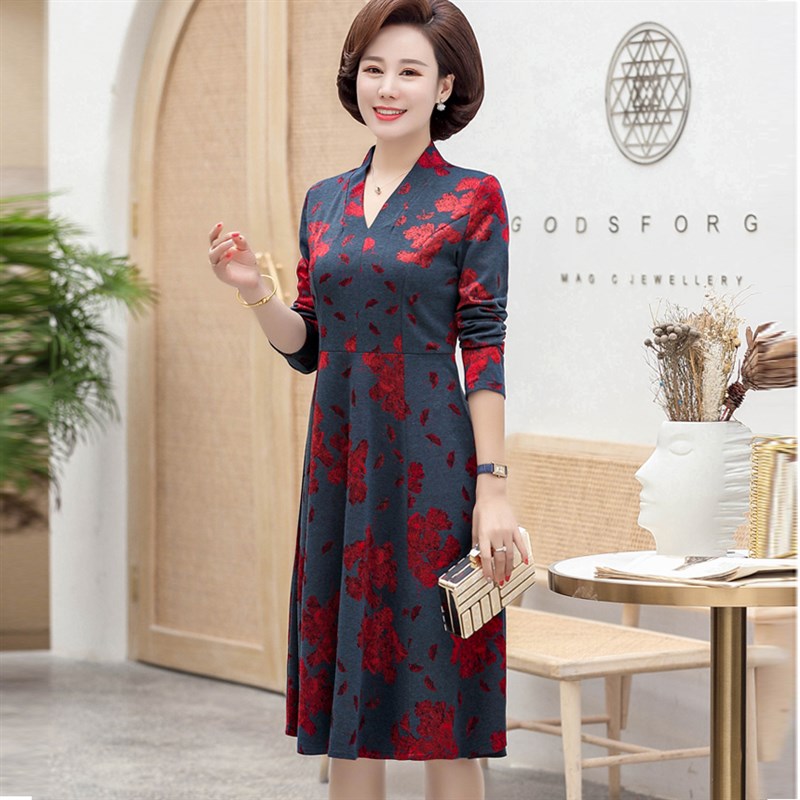 纸样Q47秋装连衣裙中年女装x1:1实物服装剪图缝纫纸样板图衣服图