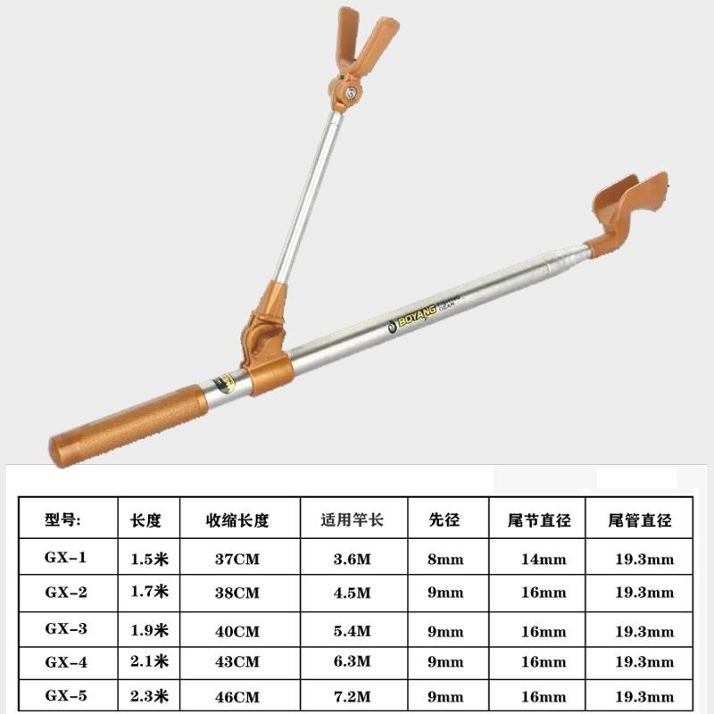 新品渤洋不锈钢钓箱支架超硬短节钓椅架杆渔具垂钓装备钓鱼竿架插