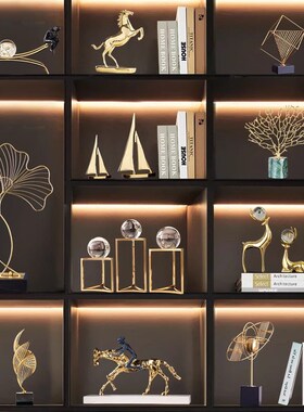 德国轻奢高档客厅摆件酒柜电视柜书房装I饰工艺品办公室样板间摆