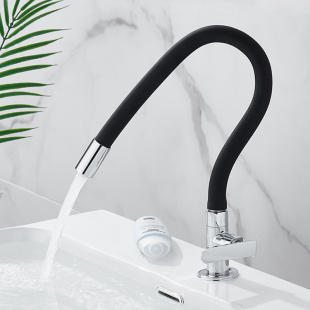 卫生间面盆水龙头单冷万向可旋转厨房水槽洗M菜盆阳台加长延伸龙