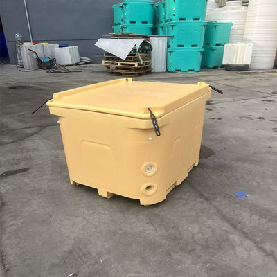 660L海鲜周转桶冰块运输保温箱虾仁浸泡桶搅拌桶滚塑一次成型