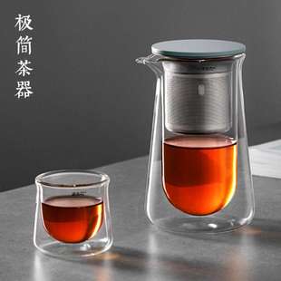 双层隔热不烫手泡茶壶玻璃茶杯茶水分离沏冲红花单壶家用茶具套装