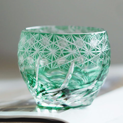 日式江户切子酒杯水晶玻璃套色60ml小酒杯清酒杯白酒杯烈酒杯家用