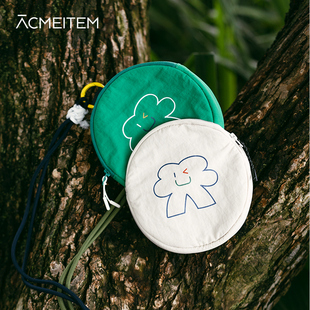 ACMEITEM爱棵米 户外休闲挎包可调节露营出行圆形小包男女