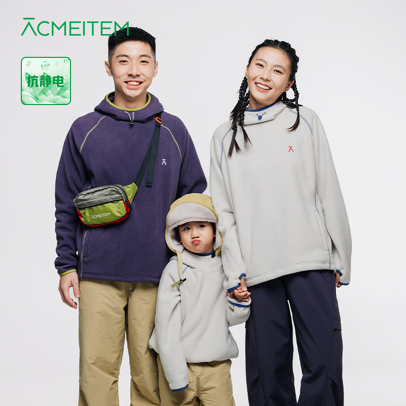 摇粒绒宽松城市运动聚酯纤维连帽