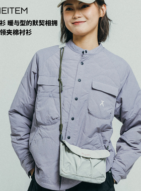 ACMEITEM爱棵米 户外亲子立领夹棉衬衫防泼水葫芦格加棉内胆开衫