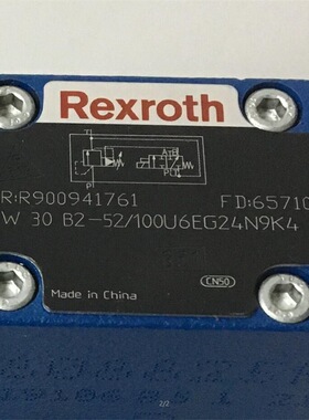R900941761 DBW30B2-52/100U6EG24N9K4 # Rexroth//力士乐