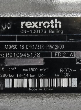 R910945178 AA10VSO18DFR1/31R-PPA12N00 # Rexroth//力士乐