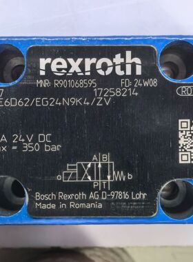 R901068595 4WE6D62/EG24N9K4/ZV # Rexroth液压阀