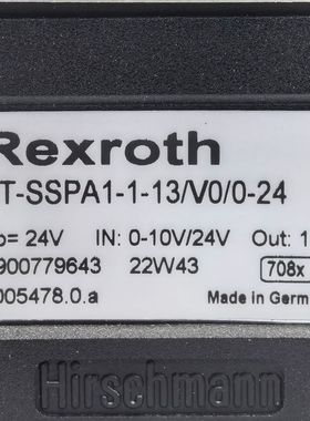R900779643 VT-SSPA1-1-1X/V0/0-24 Rexroth - 比例阀放大器