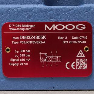 穆格 D663Z4305K MOOG 比例伺服阀 P03JXNF6VSX2