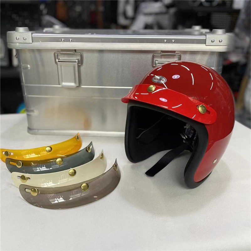 台湾JEF头盔帽檐遮阳摩托车3/4盔复古通用装饰短款帽檐现货