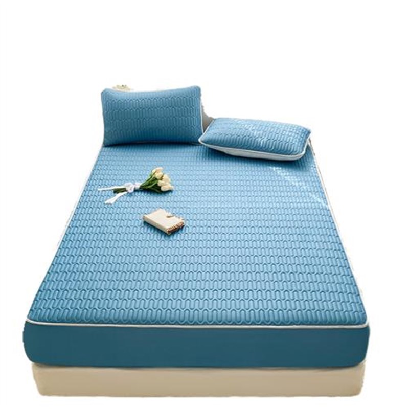 乳胶凉席床笠单件夏季冰丝床罩三件套可水洗软席子床垫家用空调席