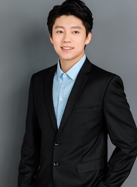 蓝色商务硬挺衬衫假领子男款秋冬装饰职业装P工装内搭白色衬衣领