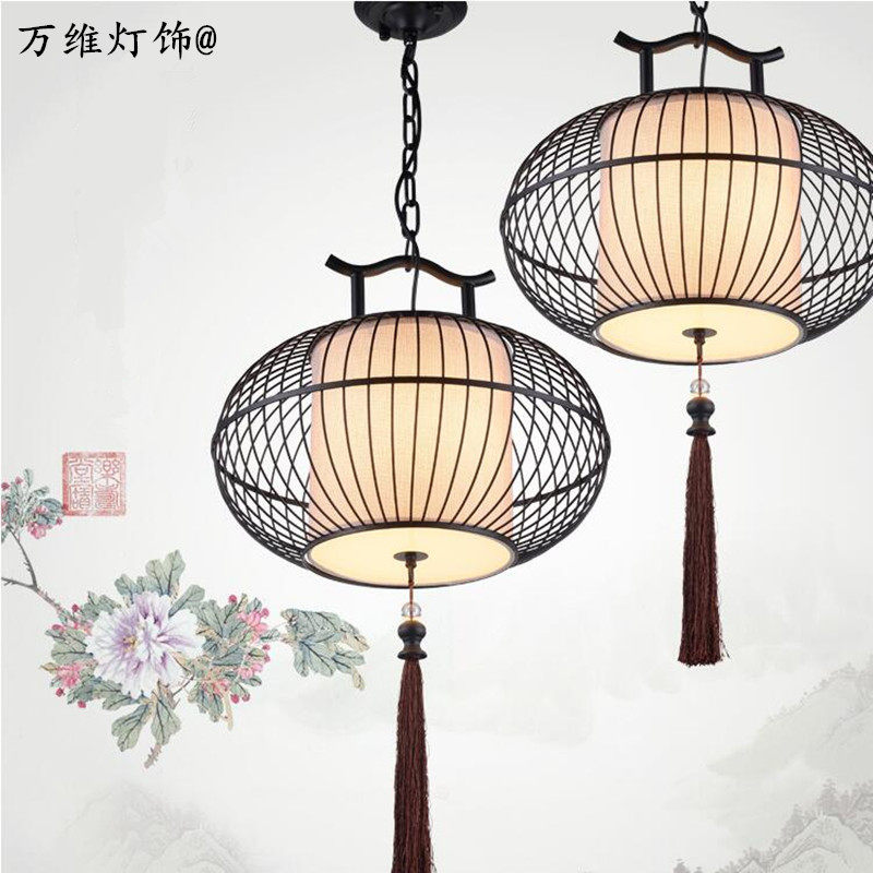 简约现代新中式铁艺鸟笼吊灯创意饭厅茶楼吧台火锅店LED装饰灯具,家装灯饰光源,客厅吊灯,淘宝优惠券,粉丝福利购,淘宝优惠卷
