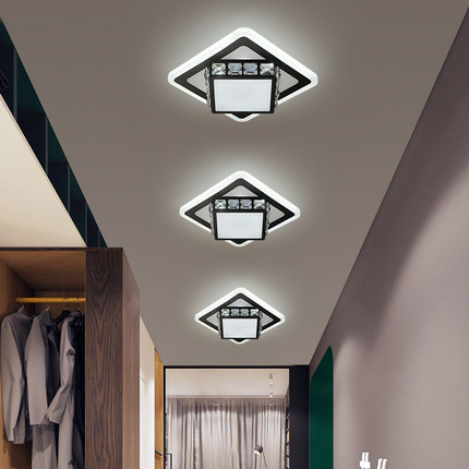 新款过道灯走廊灯玄关灯时尚现代创意过廊灯led水晶入户门厅阳台