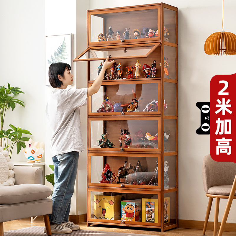 手办展示柜亚克力陈列柜子展示架玻璃化妆品产品置物小型家用货架