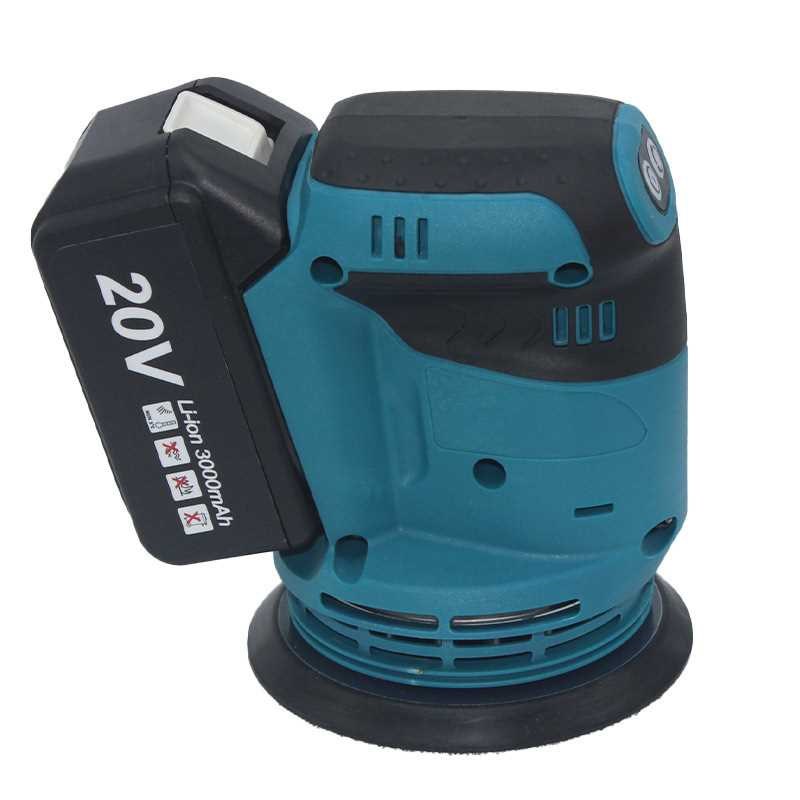 大功率电动汽车修复打蜡机多功能锂电木工圆砂机砂纸机5寸抛光机