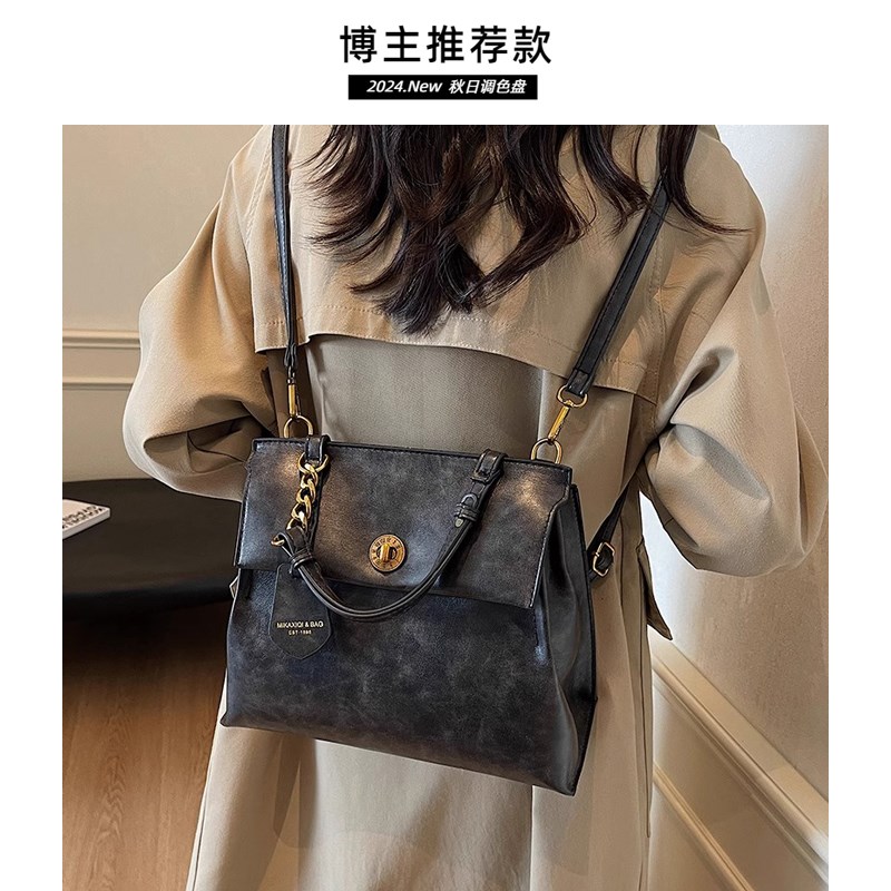复古双肩包女大容量2025新款休闲手提韩版书包多功能单肩旅游背包