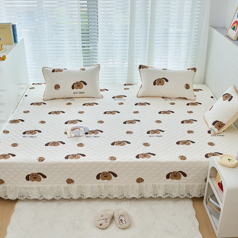 定做高端榻榻米纯棉床盖 全棉防滑四季通用夹棉加厚 大炕专用床单