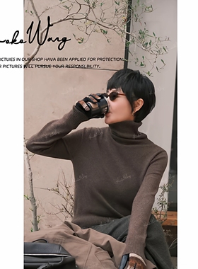 KOKOWANG毛衣女款2025新款冬季[柔爱]秋冬225克100山羊绒高领毛衣