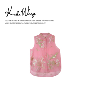 马夹N0685K19MJ53 秋冬高级感重工钉珠提花显瘦中式 KOKO WANG