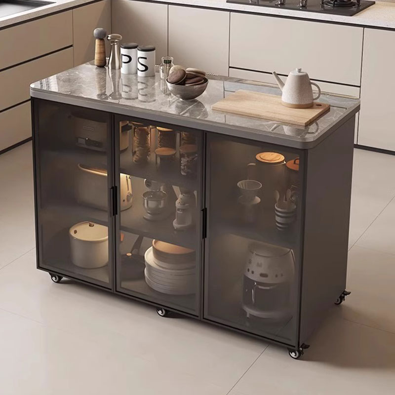 2024新款岩板餐边柜实木收纳