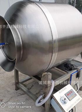 烟熏猪肉条鸭架架鸡滚鸡筒腌制机 翅中上浆机背肉NCJ抽真空滚揉机