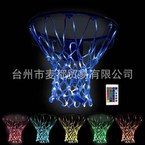 RB管G子灯EQXED发光篮球框架灯L串户外防雨水夜1光6变色蹦床彩灯
