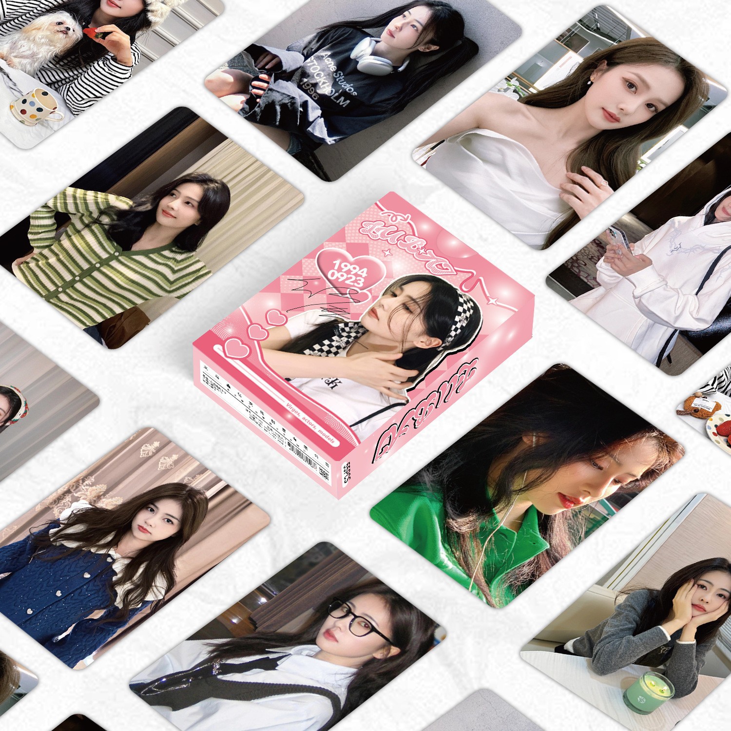 55张白鹿镭射小卡明星周边高清