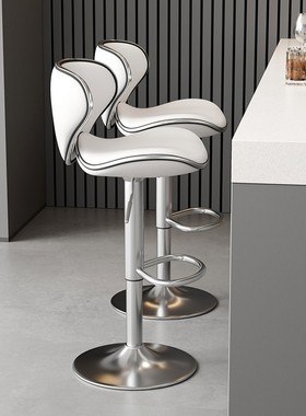 吧台椅家用可升降高脚凳吧台凳前台收银靠背吧凳子现代简约酒吧椅