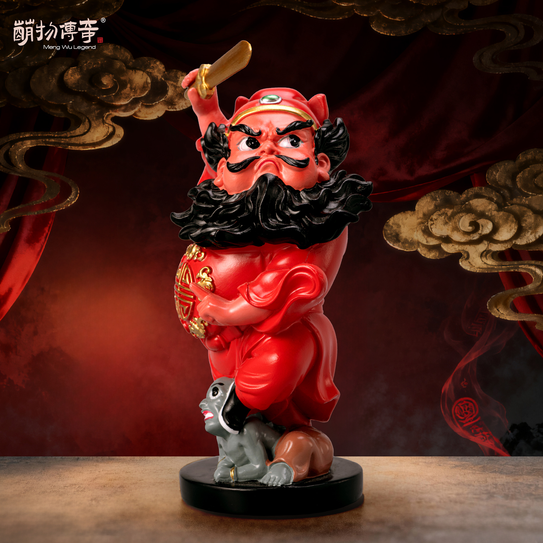 彩绘树脂钟馗工位小摆件