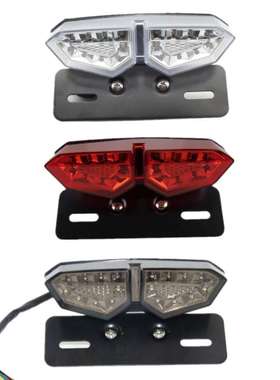 D178 电动车LED后尾灯 摩托车配件带支架刹车行车左右转向一体灯