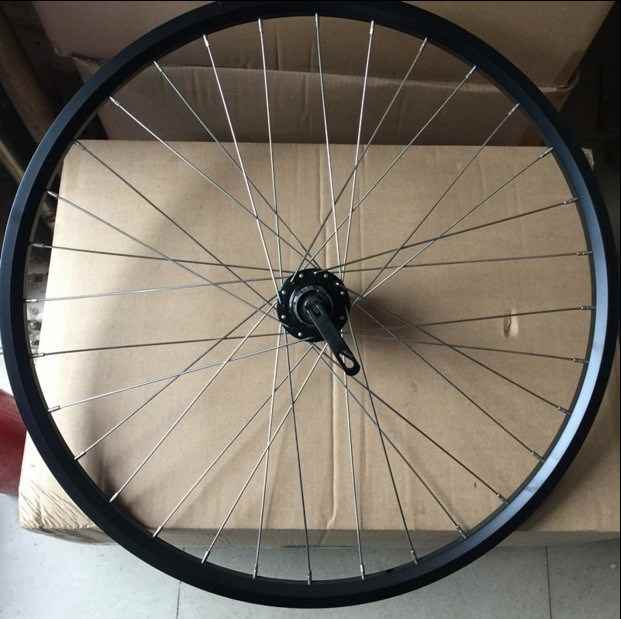 新款登山自行车轮组26s寸卡式轮组碟煞卡飞后快拆车轮子铝圈