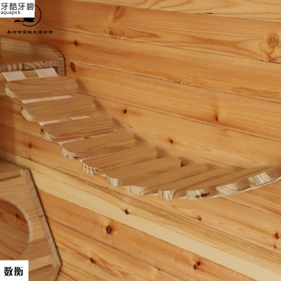猫咪窝小型别墅j四季猫咪爬架墙壁挂式坚固实木手工打造猫玩具猫0