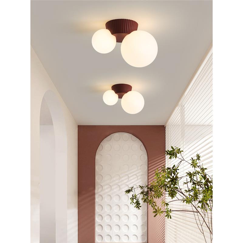 全光谱护眼法式奶油风舒适温馨过道吸顶灯极简创意个性阳台玄关灯