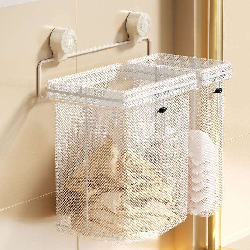 吸盘脏衣篓家用脏衣篮壁挂式浴室放脏可折叠卫生间衣服收纳铁架子