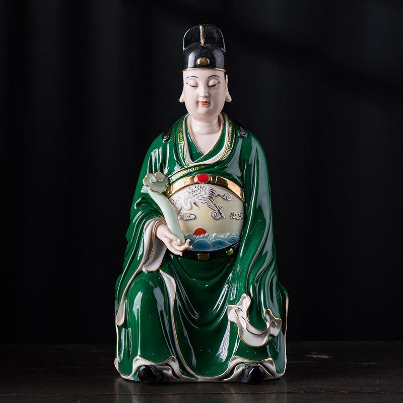 德化陶瓷文昌帝君神像文曲星君居家供奉摆件书房客厅摆放书桌装饰