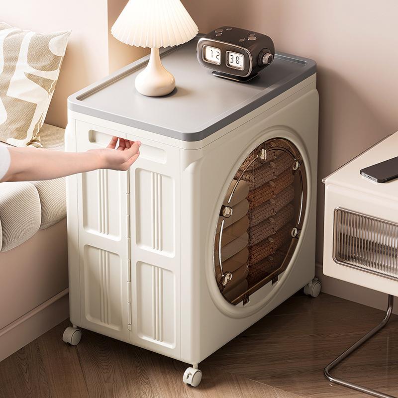 前开门大容量衣物被子收纳柜储物柜翻盖可折叠衣服收纳箱整理箱