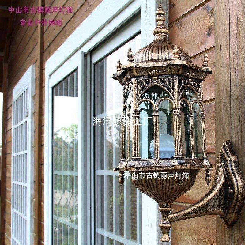 中式复古防水户外壁灯古铜小工艺阳台花园庭院灯古典过道走廊灯具