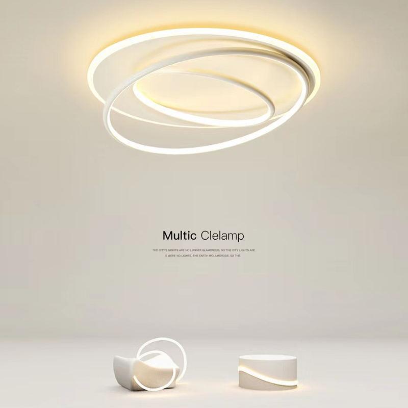 创意卧室灯圆形大气led吸顶灯现代简约房间北欧客厅书房护眼节能