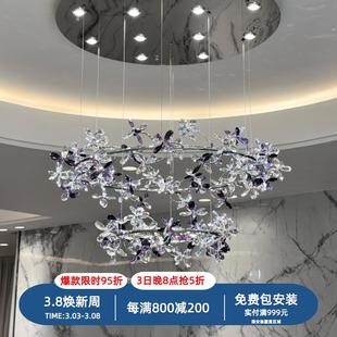 艺术感餐桌灯岛台吧台吊灯 水晶餐厅吊灯创意个性 法式 设计师款